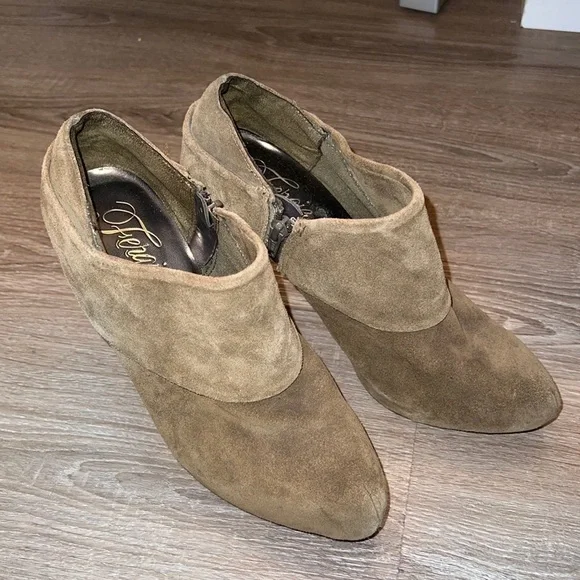 Fergie | Shoes | Fergie General Too Olive Green Suede Stiletto Platform  Booties | Poshmark
